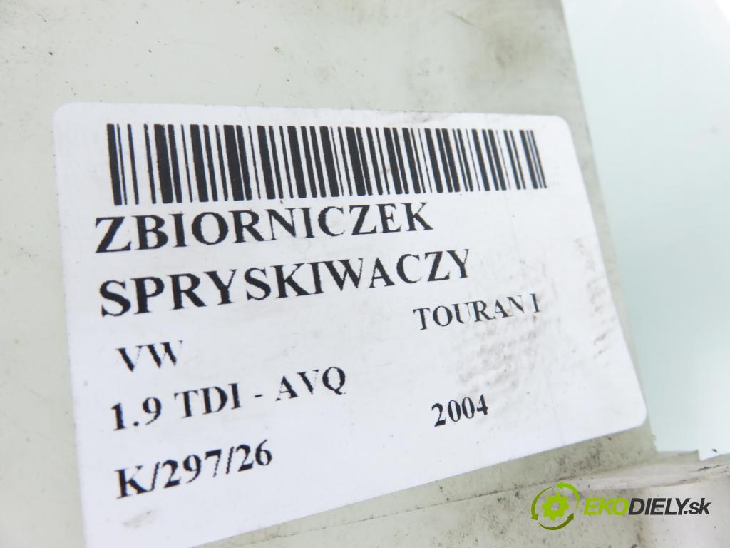 VW TOURAN (1T1, 1T2) MINIVAN 2004 74,00 1.9 TDI PD 100 - AVQ 1896,00 nádržka ostřikovačů 1T0955453C ; 1T0955453D ; 1T0955453E (Klika dveří ostatní)