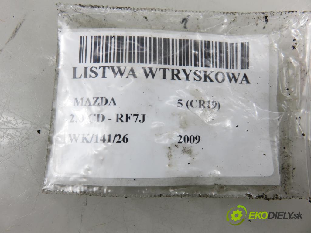 MAZDA 5 (CR19) MINIVAN 2009 105,00 2.0 MZR-CD 143 - RF7J 1998,00 Lišta vstrekovacia  (Vstrekovacia lišta)