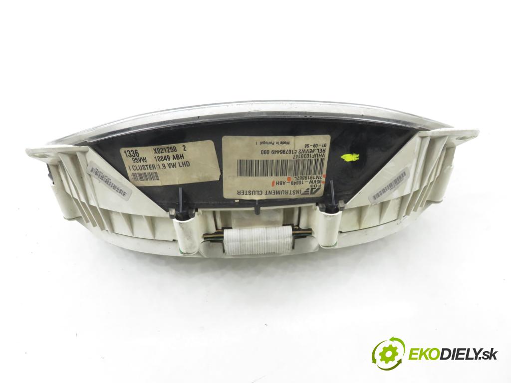 VW SHARAN (7M8, 7M9, 7M6) MINIVAN 1998 81,00 1.9 TDI 110 - AFN 1896,00 prístrojovka elektrický 7M1919882L ; 95VW10849ABH