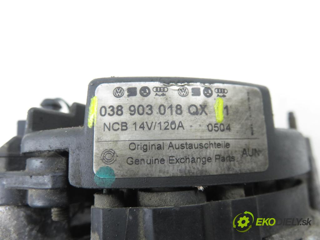 VW PASSAT B5.5 Variant (3B6) KOMBI 2002 96,00 1.9 TDI PD 130 - AVF 1896,00 Alternátor 038903018QX (Alternátor)