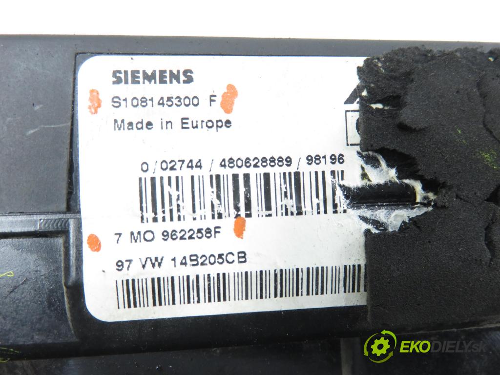 VW SHARAN (7M8, 7M9, 7M6) MINIVAN 1998 81,00 1.9 TDI 110 - AFN 1896,00 MODUL komfortu 7M0962258F ; S108145300F