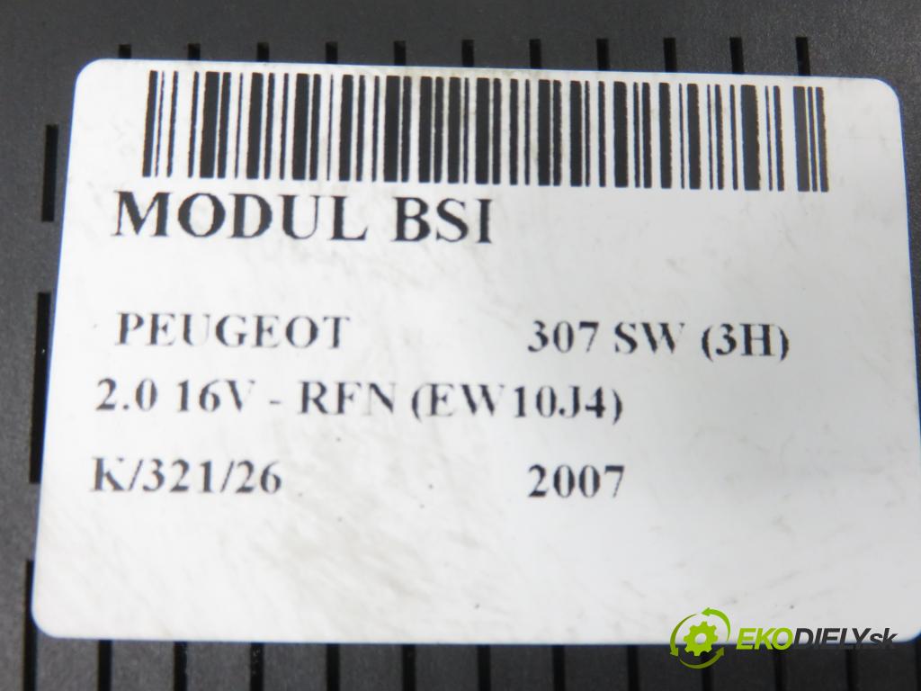 PEUGEOT 307 SW (3H) KOMBI 2007 103,00 2.0 16V - RFN (EW10J4) 1997,00 MODUL BSI 9664969080
