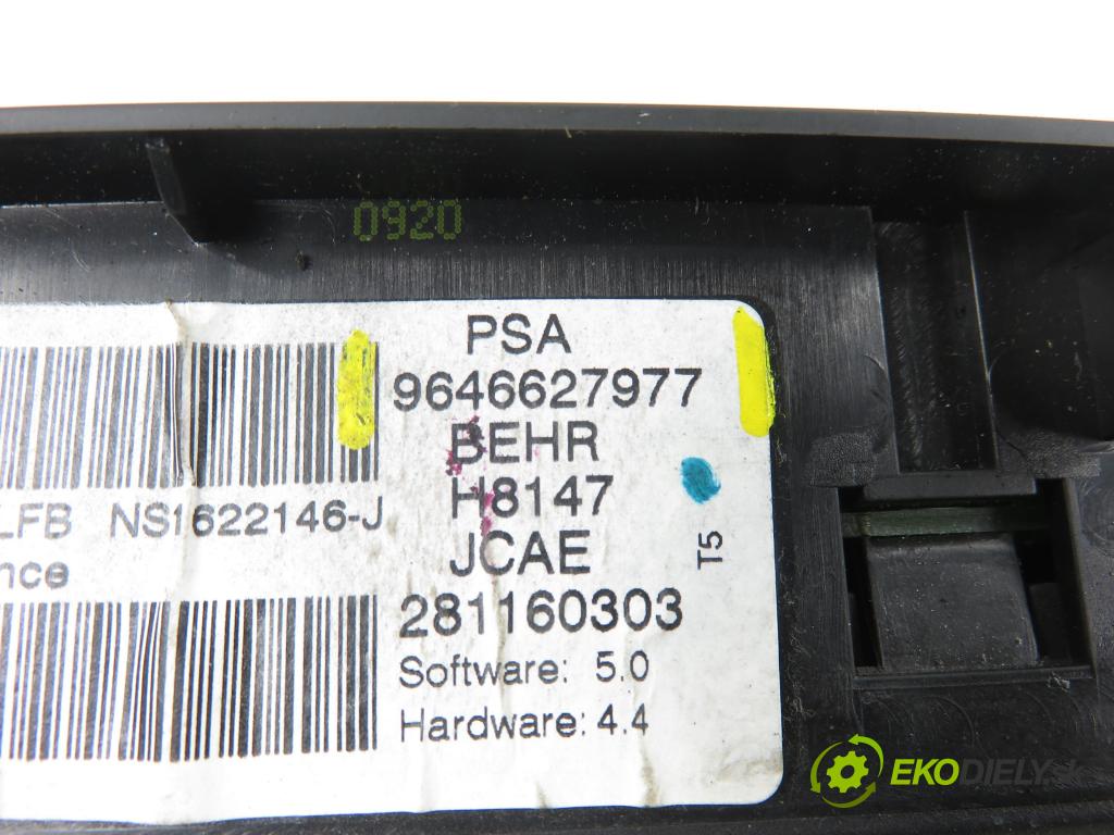 PEUGEOT 307 SW (3H) KOMBI 2007 103,00 2.0 16V - RFN (EW10J4) 1997,00 Panel kúrenia KLIMATRONIK 9646627977