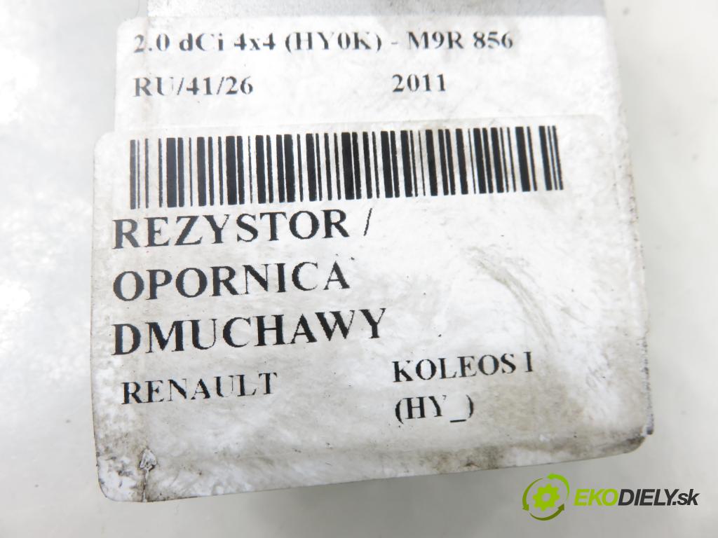 RENAULT KOLEOS I (HY_) SUV 2011 110,00 2.0 dCi 4x4 150 1995,00 rezistor / REOSTAT: topení T1000948E ; T1000948EA