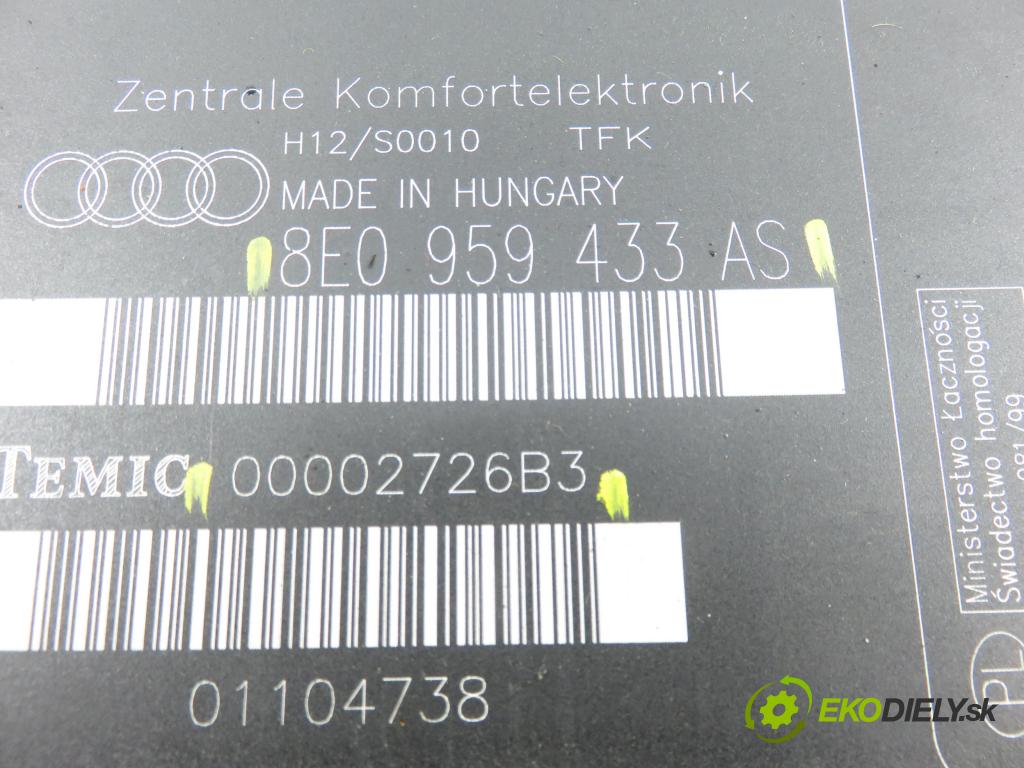 AUDI A4 Avant (8E5, B6) KOMBI 2003 96,00 1.9 TDI PD 130 - AVF 1896,00 MODUL komfortu 8E0959433AS ; 00002726B3