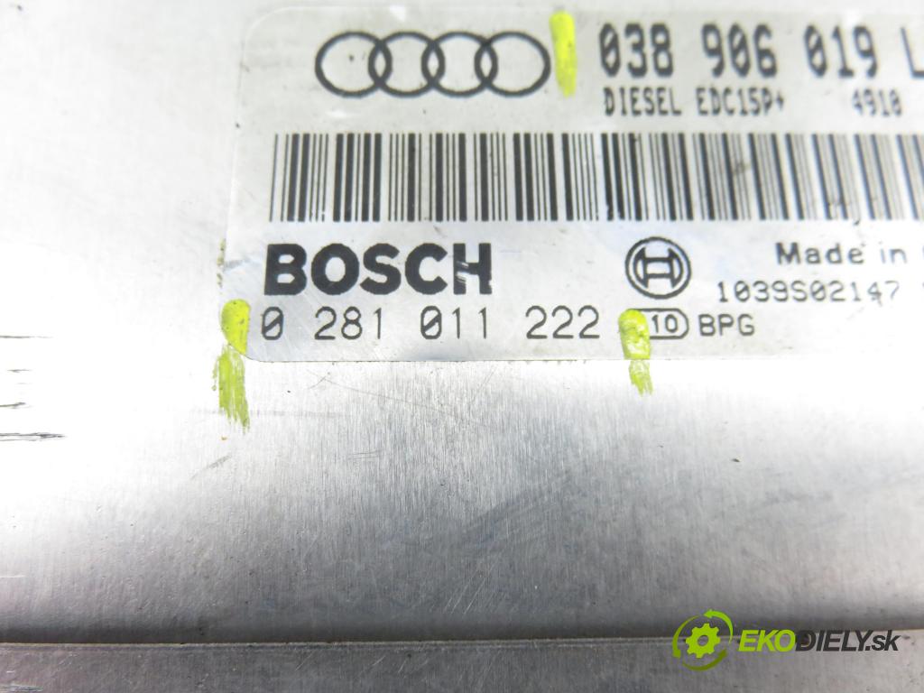 AUDI A4 Avant (8E5, B6) KOMBI 2003 96,00 1.9 TDI PD 130 - AVF 1896,00 Riadiaca jednotka Motor 038906019LJ ; 0281011222