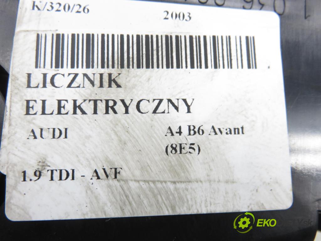 AUDI A4 Avant (8E5, B6) KOMBI 2003 96,00 1.9 TDI PD 130 - AVF 1896,00 Prístrojovka elektrický 8E0920900M ; 0263626045