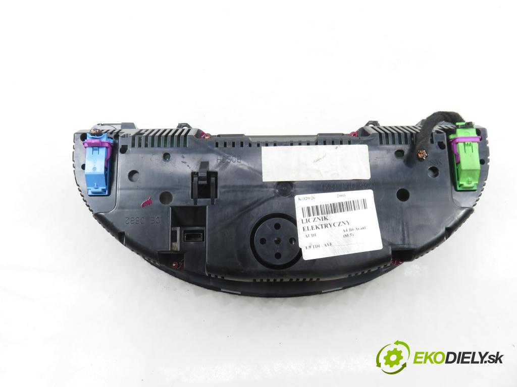AUDI A4 Avant (8E5, B6) KOMBI 2003 96,00 1.9 TDI PD 130 - AVF 1896,00 Prístrojovka elektrický 8E0920900M ; 0263626045