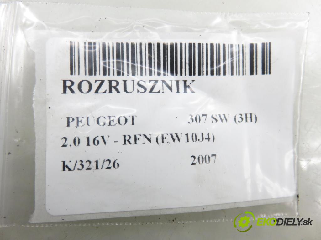 PEUGEOT 307 SW (3H) KOMBI 2007 103,00 2.0 16V - RFN (EW10J4) 1997,00 startér M000T86081 ; 9656299480 (Startér)