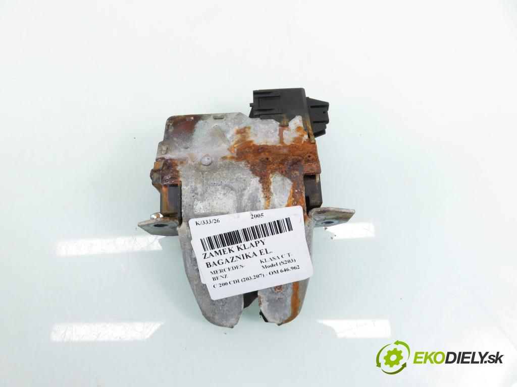 MERCEDES-BENZ KLASA C T-Model (S203) KOMBI 2005 90,00 C 200 CDI (203.207) 122 - OM 646.962 2148,00 zámok dverí kufor EL. A2037400235