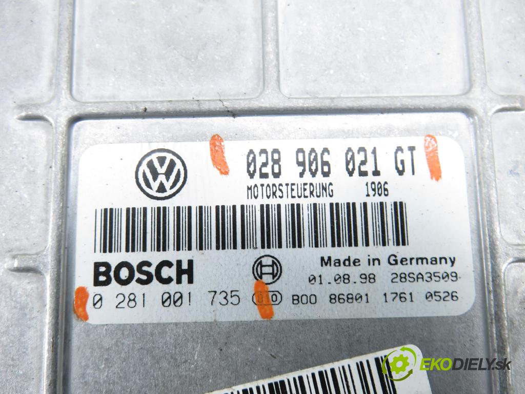 VW SHARAN (7M8, 7M9, 7M6) MINIVAN 1998 81,00 1.9 TDI 110 - AFN 1896,00 Riadiaca jednotka Motor 028906021GT