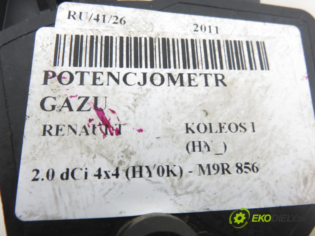 RENAULT KOLEOS I (HY_) SUV 2011 110,00 2.0 dCi 4x4 150 1995,00 potenciometr plynového pedálu 18002JY40A (Potenciometr plynového pedálu)