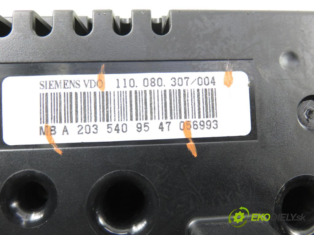 MERCEDES-BENZ KLASA C T-Model (S203) KOMBI 2005 90,00 C 200 CDI (203.207) 122 - OM 646.962 2148,00 Prístrojovka elektrický A2035409547 ; 110080307004