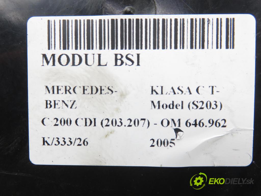 MERCEDES-BENZ KLASA C T-Model (S203) KOMBI 2005 90,00 C 200 CDI (203.207) 122 - OM 646.962 2148,00 MODUL BSI 2035453701
