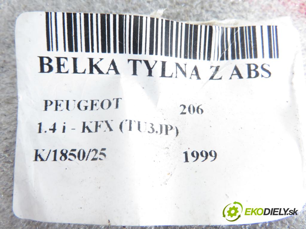 PEUGEOT 206 liftback (2A/C) HB 1999 55,00 1.4 i 75 -  KFX 1361,00 výztuha zadní část ABS