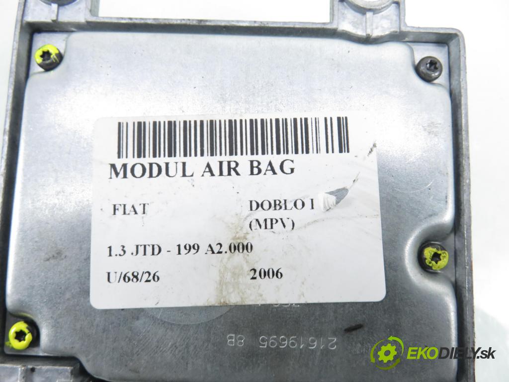 FIAT DOBLO nadwozie wielkoprzestrzenne (MPV) (119_, 223_) KOMBIVAN 2006 55,00 1.3 JTD - 199 A2.000 1248,00 MODUL air BAG 607141800 ; 51768697