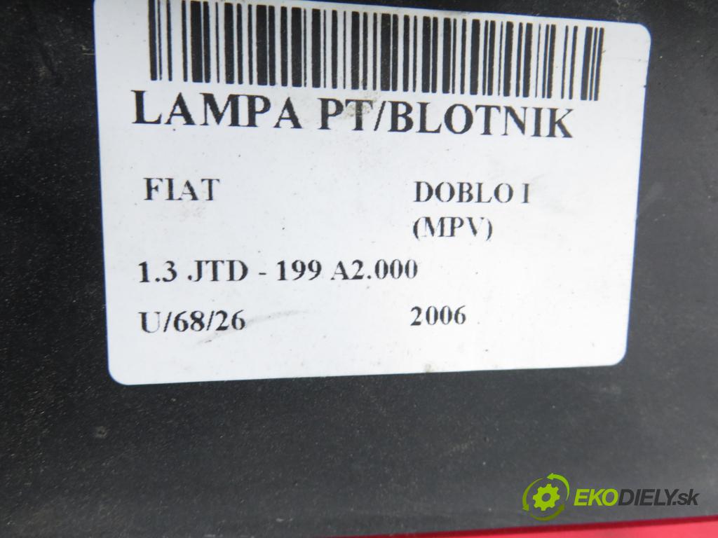 FIAT DOBLO nadwozie wielkoprzestrzenne (MPV) (119_, 223_) KOMBIVAN 2006 55,00 1.3 JTD - 199 A2.000 1248,00 Svetlo pravé zadné 20110999