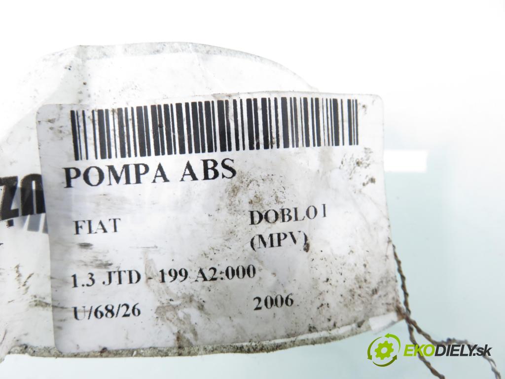 FIAT DOBLO nadwozie wielkoprzestrzenne (MPV) (119_, 223_) KOMBIVAN 2006 55,00 1.3 JTD - 199 A2.000 1248,00 Pumpa ABS 51773386 ; 10020700694 ; 10097016023 (Pumpa ABS)