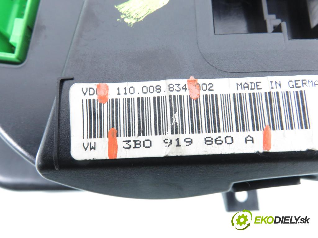 VW PASSAT B5 (3B2) SEDAN 1997 92,00 1.8 20V 125 - ADR 1781,00 Prístrojovka elektrický 3B0919860A ; 110008834