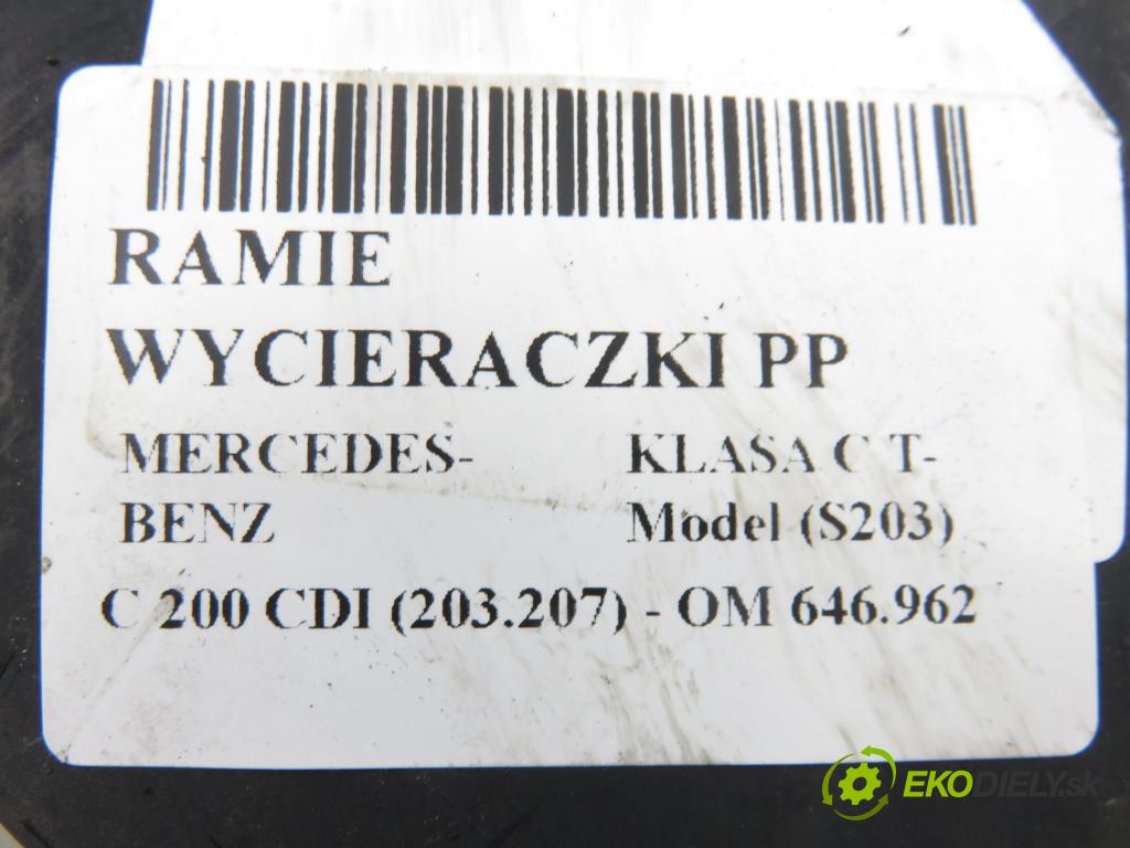 MERCEDES-BENZ KLASA C T-Model (S203) KOMBI 2005 90,00 C 200 CDI (203.207) 122 - OM 646.962 2148,00 RAMENO: stierače PP A2038203044