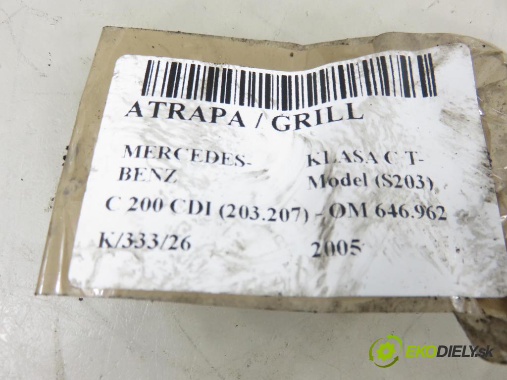 MERCEDES-BENZ KLASA C T-Model (S203) KOMBI 2005 90,00 C 200 CDI (203.207) 122 - OM 646.962 2148,00 Mriežka / maska A2038800223