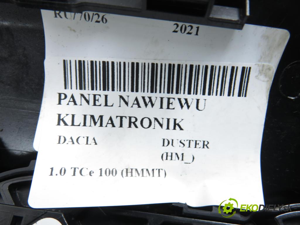 DACIA DUSTER (HM_) SUV 2021 74,00 1.0 TCe 100 (HMMT) 999,00 Panel kúrenia KLIMATRONIK 275105451R