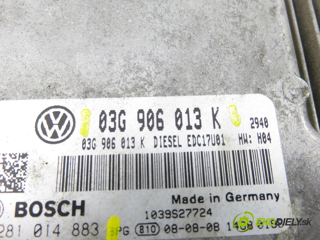 SEAT IBIZA IV (6J5, 6P1) HB 2010 77,00 1.9 TDI - BLS 1896,00 Riadiaca jednotka Motor 03G906013K ; 0281014883