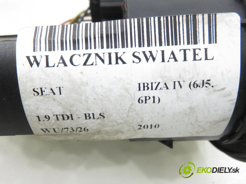 SEAT IBIZA IV (6J5, 6P1) HB 2010 77,00 1.9 TDI - BLS 1896,00 prepínač svetlá 6J1941531A
