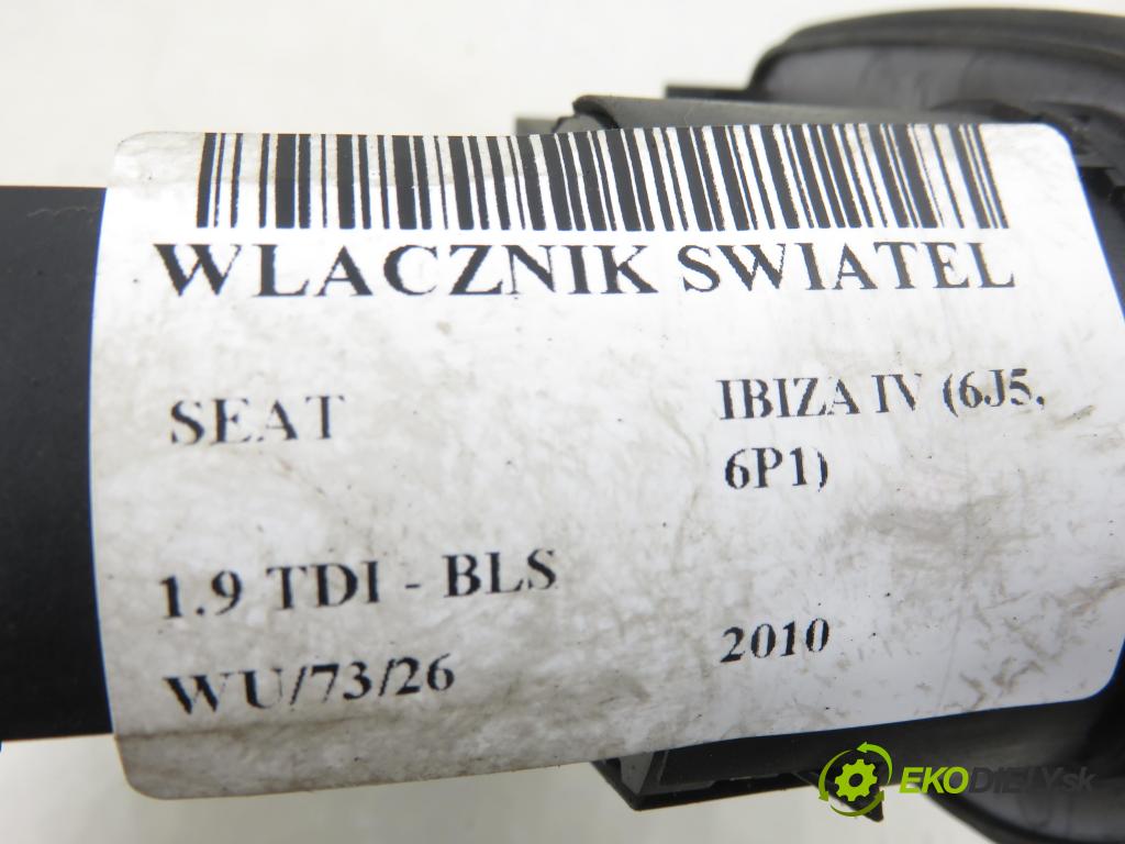 SEAT IBIZA IV (6J5, 6P1) HB 2010 77,00 1.9 TDI - BLS 1896,00 prepínač svetlá 6J1941531A