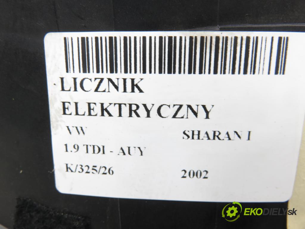 VW SHARAN (7M8, 7M9, 7M6) HB 2002 85,00 1.9 TDI PD 115 - AUY 1896,00 Prístrojovka elektrický 7M3920820D ; YM210849ABB