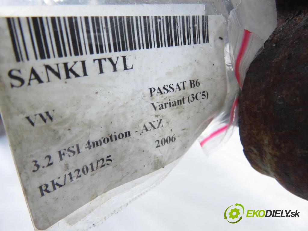 VW PASSAT B6 Variant (3C5) KOMBI 2006 184,00 3.2 FSI 4motion - AXZ 3168,00 ZADNÍ: 3C0505235H