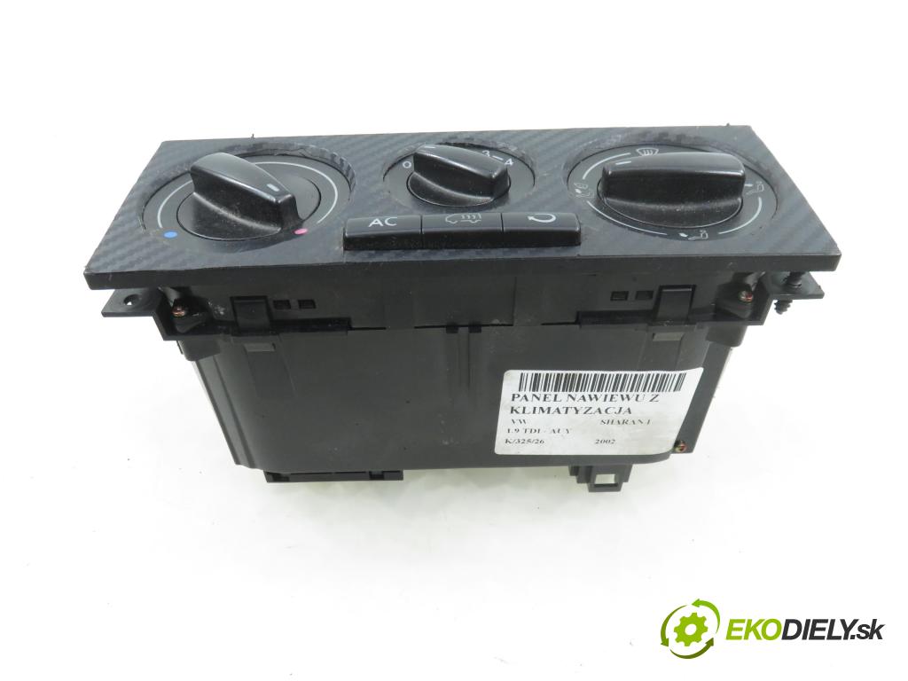 VW SHARAN (7M8, 7M9, 7M6) HB 2002 85,00 1.9 TDI PD 115 - AUY 1896,00 Panel kúrenia KLIMATIZACE: 7M3907049A ; YM2119980AB