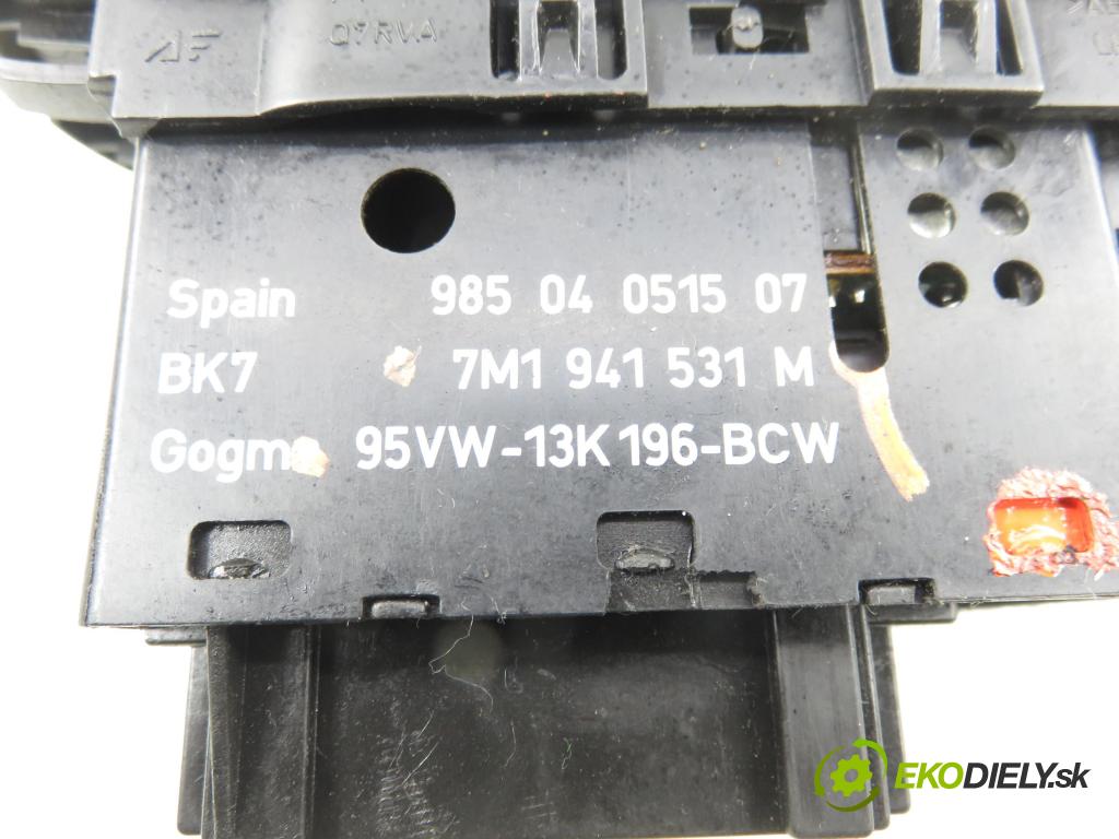 VW SHARAN (7M8, 7M9, 7M6) HB 1999 81,00 1.9 TDI 110 - AFN 1896,00 prepínač svetlá 7M1941531M ; 95VW13K196BCW