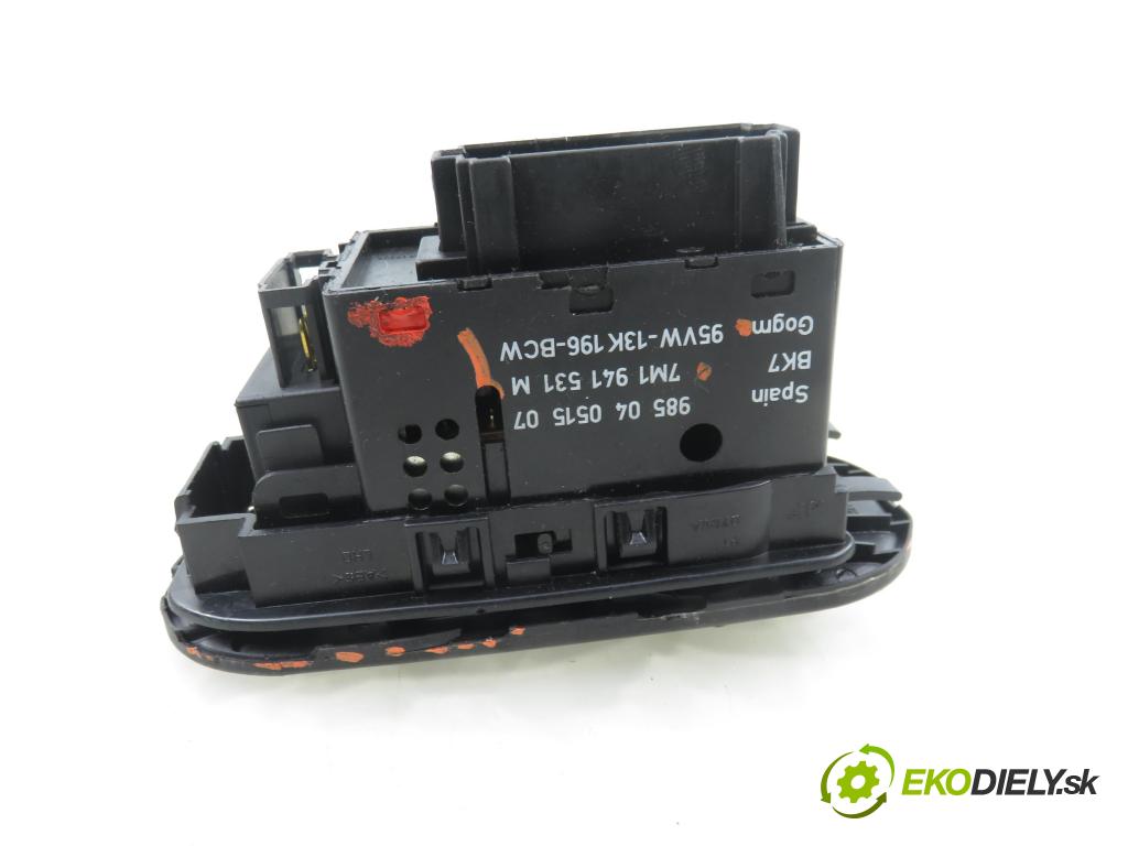 VW SHARAN (7M8, 7M9, 7M6) HB 1999 81,00 1.9 TDI 110 - AFN 1896,00 prepínač svetlá 7M1941531M ; 95VW13K196BCW