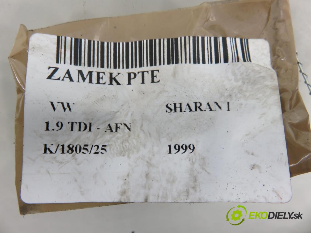 VW SHARAN (7M8, 7M9, 7M6) HB 1999 81,00 1.9 TDI 110 - AFN 1896,00 zámok PTE 98BG220A20DD