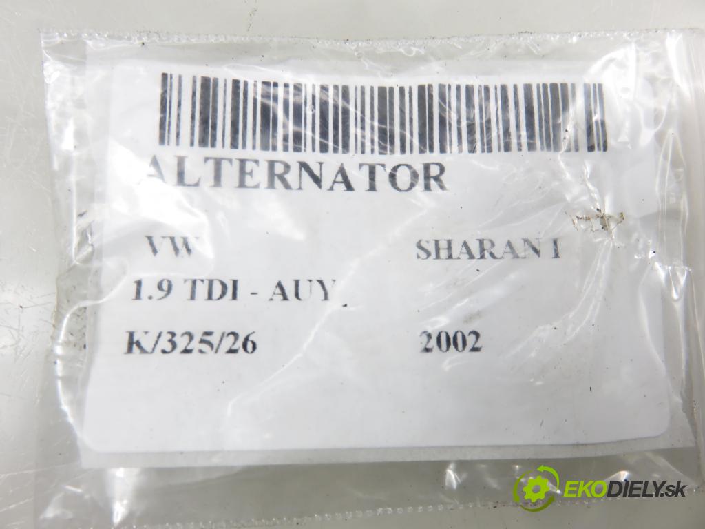 VW SHARAN (7M8, 7M9, 7M6) HB 2002 85,00 1.9 TDI PD 115 - AUY 1896,00 Alternátor 028903028E (Alternátor)