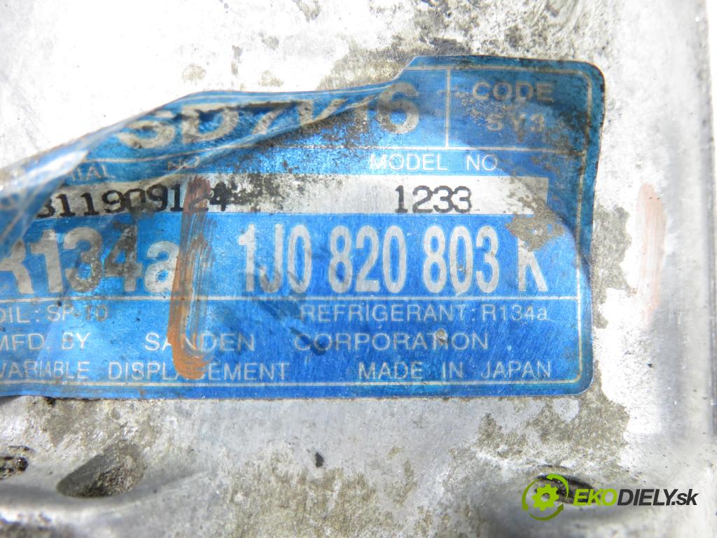 VW GOLF IV (1J1) HB 2001 66,00 1.9 TDI 90 - ALH 1896,00 KOMPRESOR: klimatizácie 1J0820803K (Kompresor klimatizácie)