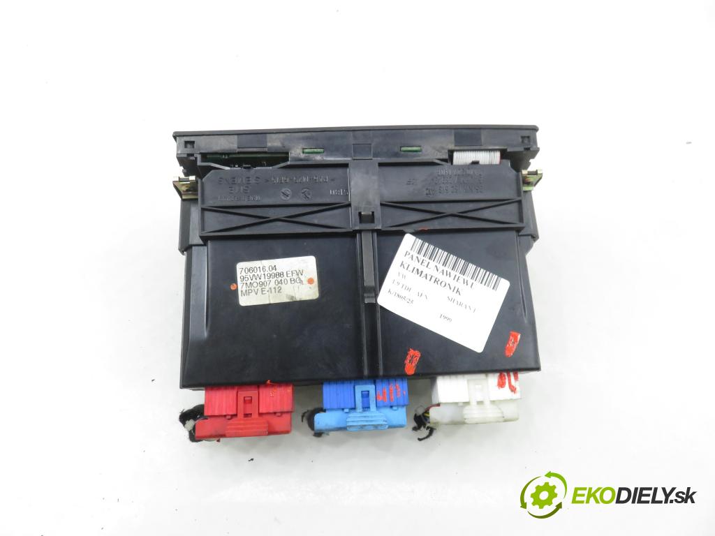 VW SHARAN (7M8, 7M9, 7M6) HB 1999 81,00 1.9 TDI 110 - AFN 1896,00 Panel topení KLIMATRONIK 7M0907040BG