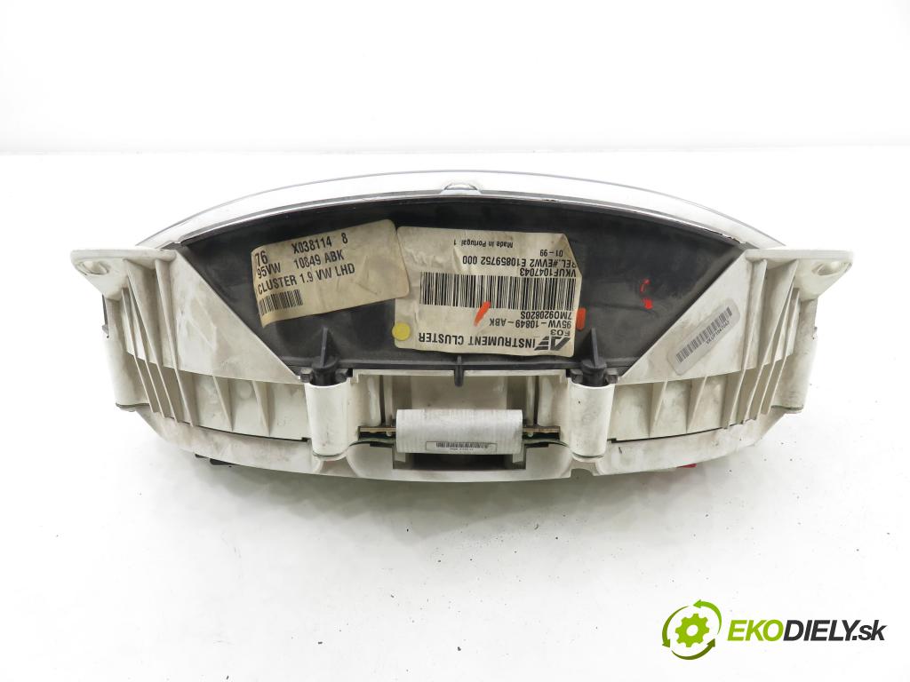 VW SHARAN (7M8, 7M9, 7M6) HB 1999 81,00 1.9 TDI 110 - AFN 1896,00 Prístrojovka elektrický 7M0920820S ; 95VW10849ABK