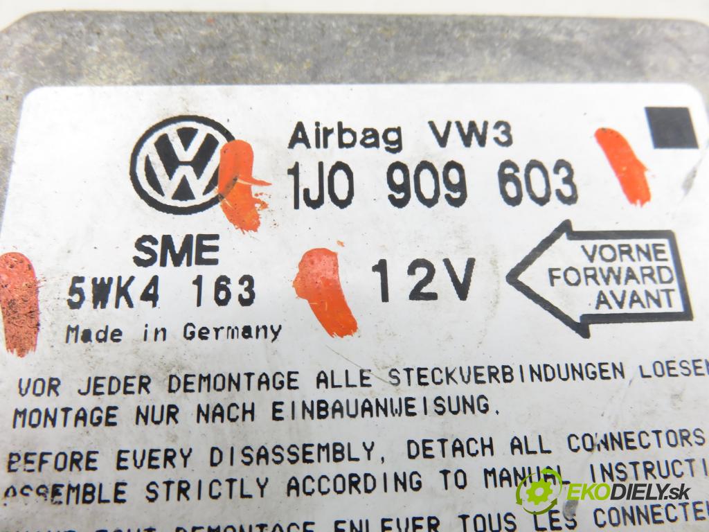 VW SHARAN (7M8, 7M9, 7M6) HB 1999 81,00 1.9 TDI 110 - AFN 1896,00 MODUL air BAG 1J0909603 ; 5WK4163
