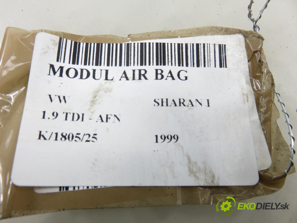 VW SHARAN (7M8, 7M9, 7M6) HB 1999 81,00 1.9 TDI 110 - AFN 1896,00 MODUL air BAG 1J0909603 ; 5WK4163