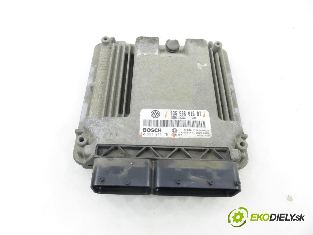 VW TOURAN (1T1, 1T2) MINIVAN 2004 74,00 1.9 TDI PD 100 - AVQ 1896,00 Riadiaca jednotka Motor 03G906016BT ; 0281011761