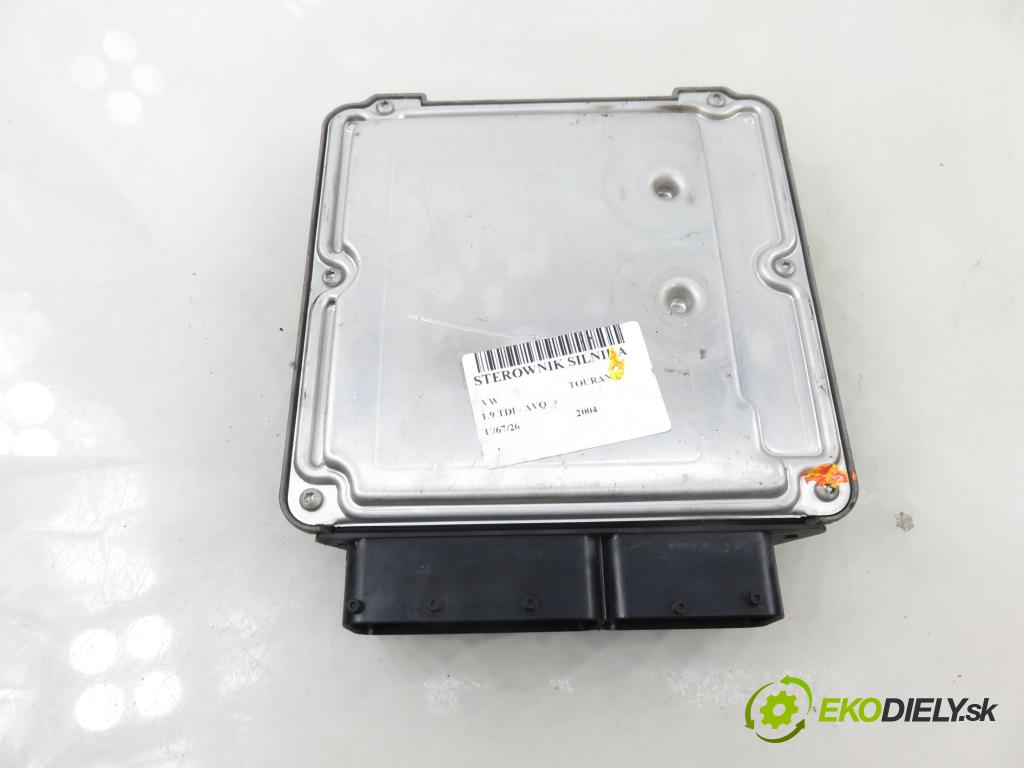 VW TOURAN (1T1, 1T2) MINIVAN 2004 74,00 1.9 TDI PD 100 - AVQ 1896,00 Riadiaca jednotka Motor 03G906016BT ; 0281011761