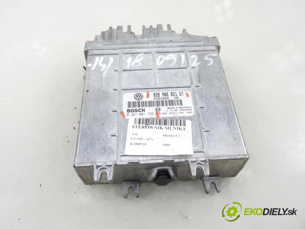 VW SHARAN (7M8, 7M9, 7M6) HB 1999 81,00 1.9 TDI 110 - AFN 1896,00 Riadiaca jednotka Motor 028906021GT ; 0281001735