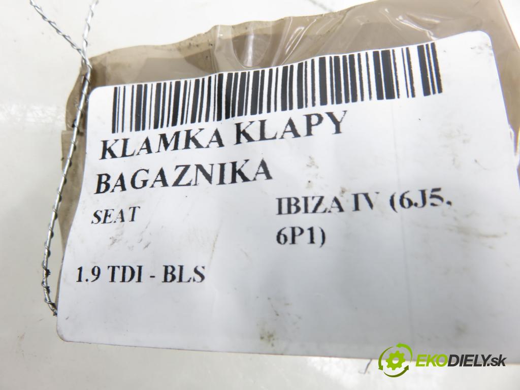 SEAT IBIZA IV (6J5, 6P1) HB 2010 77,00 1.9 TDI - BLS 1896,00 Kľučka dverí kufor 6J4827565E ; 6J4827565D