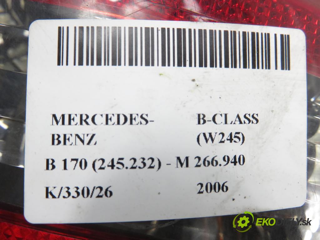 MERCEDES-BENZ KLASA B Sports Tourer (W245) MINIVAN 2006 85,00 B 170 (245.232) - M 266.940 1699,00 světlo levé zadní kufr A169820