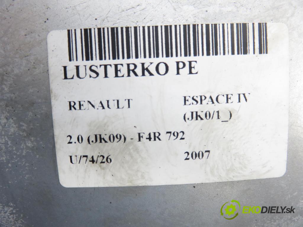 RENAULT ESPACE IV (JK0/1_) MINIVAN 2007 100,00 2.0 (JK09) - F4R 792 1998,00 Spätné zrkadlo 