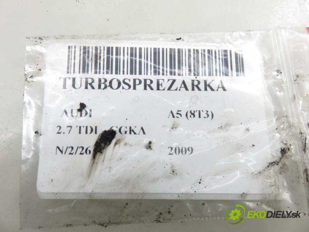 AUDI A5 (8T3) COUPE 2009 140,00 2.7 TDI - CGKA 2698,00 RYCHLONABÍJEČKA: 059145721G (Kompletní turbodmychadlo)