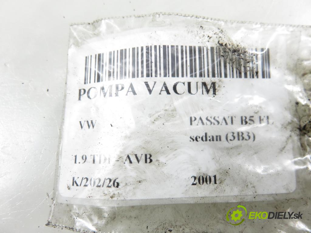 VW PASSAT B5.5 (3B3) SEDAN 2001 74,00 1.9 TDI PD 101 - AVB 1896,00 Pumpa vákuová 038145209A