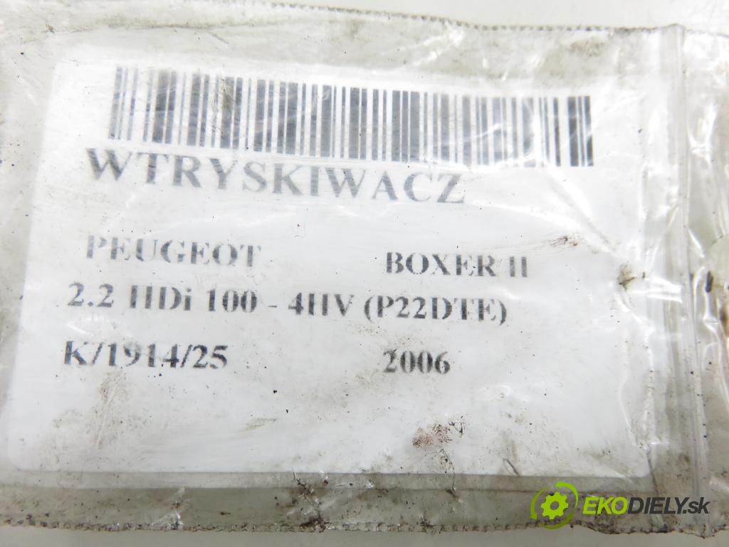 PEUGEOT BOXER Skrzynia FURGON 2006 74,00 2.2 HDi 100 - 4HV (P22DTE) 2198,00 vstrekovač 6C1Q9K546AC (Vstrekovač paliva)
